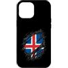 Icelandic Pride Graphics Custodia per iPhone 12 Pro Max Bandiera islandese stile strappato orgoglio nazionale
