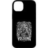 Norse Mythology Viking Ancestral Volsung Custodia per iPhone 14 Plus Antico guerriero vichingo radice di eroi volsung