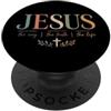 Faithful Grace Apparel Co. Jesus The Way The Truth The Life Christian Faith PopSockets PopGrip Adesivo
