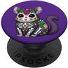Halloween Cute Cinco De Mayo Day Of The Cincillà Messicano Sugar Skull Calavera Viva Mexico Party PopSockets PopGrip Adesivo