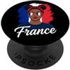 France Flag French Blag Girl Tees Bandiera francese Blag Girl PopSockets PopGrip Adesivo