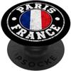 Paris France Flag Tees Bandiera di Parigi PopSockets PopGrip Adesivo