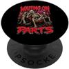 Waiting On Parts Funny Car Mechanic Humo Bootleg Aspettando Parti Divertente Scheletro Vita di Meccanico PopSockets PopGrip Adesivo