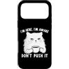 Funny Cat Lady Humor For Cat Lovers Custodia per iPhone 17 Pro Max Sarcastic Cat I'm Here I'm Awake Funny Cat Slogan Graphic