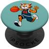 Basketball Animals Gatti giocatore di basket/gatto di basket PopSockets PopGrip Adesivo