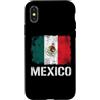 Patriotic Mexico Flag Designs cinco de m Custodia per iPhone X/XS Bandiera messicana Vintage Aquila Emblema Messico Distressed