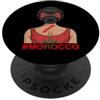 Maghreb Heritage Patriotic Apparel Bandiera del Marocco Disordinato Bun Girl Maroccan Roots PopSockets PopGrip Adesivo