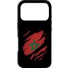 Moroccan Heritage Designs Custodia per iPhone 17 Pro Bandiera del Marocco, stile strappato, orgoglio marocchino, nazione