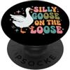 Funny Silly Goose Oca stupida sul sciolto PopSockets PopGrip Adesivo