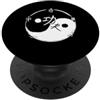 Wushu Font Dojo Wingchun Kung Fu Taichi Yingyang (Kungfu Cinese Calligafie) 5 Elementi Arti Marziali PopSockets PopGrip Adesivo
