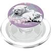 Arctic Wildlife Motherhood Art Studio Bianco Polar Bear e Bear Cucciolo Inverno Pastello Design PopSockets PopGrip per MagSafe
