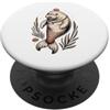 Manatees Manatee Lover Gifts Chubby Mermaid Manatee Sea Cow Ocean Animal PopSockets PopGrip Adesivo