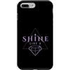 Ispirazione Autostima Mentalità Positiva Custodia per iPhone 7 Plus/8 Plus Shine Like A Diamond Viola Motivazione Energia Positiva