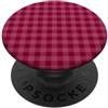Preposh Borgogna Gingham Estetica Preppy Girly Moda Trendy PopSockets PopGrip Adesivo