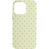 Y2K Retro Aesthetic Polka Dot Pattern De Custodia per iPhone 14 Pro Max Carino Giallo Burro E Azzurro Pois Vintage Estetica