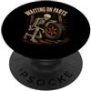 Waiting On Parts Funny Car Mechanic Humo Waiting On Parts - Scheletro divertente vita di meccanico PopSockets PopGrip Adesivo