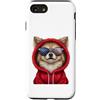 Pomeranian Puppy Lover PS Custodia per iPhone SE (2020) / 7/8 Patriot Pomeranian Closeup Ritratto US Flag Occhiali da sole