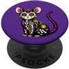 Halloween Cute Cinco De Mayo Day Of The Topo Ratto Messicano Sugar Skull Calavera Viva Messico Partito PopSockets PopGrip Adesivo