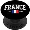 France Flag Proud French Roots Tees Co Bandiera Francia Fiere radici francesi PopSockets PopGrip Adesivo