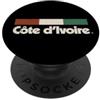 Retro Côte D'Ivoire Vintage Ivory Coast Bandiera Vintage Costa d'Avorio Costa d'Avorio Arancione Ivoriano PopSockets PopGrip Adesivo