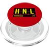 Airport Code Flip Board Tees HNL Honolulu Hawaii USA souvenir da viaggio giallo PopSockets PopGrip per MagSafe