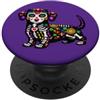 Halloween Cute Cinco De Mayo Day Of The Bassotto Doxie Mexican Sugar Skull Calavera Mexico Party PopSockets PopGrip Adesivo