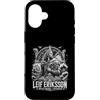 Norse Viking Explorer Leif Eriksson Vinl Custodia per iPhone 16 Leif Eriksson Westward Voyager, esploratore vichingo norvegese