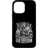 Norse Viking Explorer Leif Eriksson Vinl Custodia per iPhone 13 Pro Max Leif Eriksson Westward Voyager, esploratore vichingo norvegese
