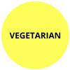 Personal Labels since 1999 Etichette adesive gialle, 22 mm, 400 pezzi, per alimenti, panini, pasti pronti, pizze, catering (VEGETARIAN)