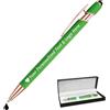 STREADVE Penna Personalizzata con Incisione Nome Logo Penne Personalizzate Penna Touch Regali Ufficio Datore Di Lavoro Sacerdote Testimone Nozze Laurea, Verde