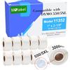 Molabel 10 rotoli di etichette RFID 11352, 25 x 54 mm, per Dymo LabelWriter | Ricambio per S0722520 con chip RFID e 500 etichette autoadesive per rotolo per Dymo LabelWriter 550