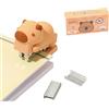 MOZXIRZ Simpatica pinzatrice da tavolo Capybara con graffette, piccola mini cucitrice da ufficio, per bambini, graffatrice a forma di capibara per scrivania, pinzatrice portatile per casa e ufficio (Capybara)