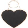 GAROZATION Lavagna Portamessaggi in Legno a Forma di Cuore 30x20 Cm, Lavagnetta Cancellabile Piccola da Appendere alla Porta, Pannello da Parete Leggero per Uso Interno ed Esterno