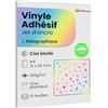 StarMaker A4 x 10 fogli adesivi in vinile olografico con rivestimento in plastica, carta adesiva compatibile stampante a getto d'inchiostro e plotter, impermeabile e resistente per adesivi premium (cielo