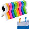 WUERKIYA mollette per telo mare 10 pezzi pinze grandi plastica colorate 9.5x7cm mollette antiscivolo resistenti per lettini spiaggia piscina campeggio balcone esterno viaggio uso quotidiano