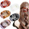 TLDNZXY 5 fermagli per capelli piatti con motivo leopardato, antiscivolo e confortevole, per capelli spessi e sottili
