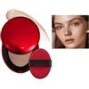 SONGVISON Fondotinta Super Fit Cushion Texture leggera, finitura semi-opaca Copertura costruibile per 72 ore.impermeabile, trucco trasparente Red+Shell+Air si concentra sul mantenimento di un'ottima copertura