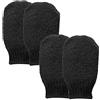 Sibba 2 Paia Di Guanti Esfolianti Scrub Per La Rimozione Di Sporco E Pelle Morta Scrub Corpo Per Bagno Doccia Rimozione Abbronzatura Cheratosi Pilaris (nero)