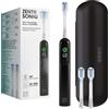 ZENT Spazzolino elettrico sonico 2in1, Spazzolino elettrico oscillante rotante, Pulizia denti automatica, 4 modalità di funzionamento, Impermeabilità IPX7, Copri da viaggio Cavo USB-C incuso, Nero