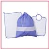 LaneWorld Set Asilo da Ricamare, Bavaglia 28x35,5 cm, Salvietta 35x50 cm, Sacchetto 34x41 cm, con Tela Aida Applicata (blu)