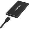KOOTION 250GB SSD Esterno Hard Disk Solido Esterno Portatile Disco Rigido USB C 3.1, Alta Velocità di Lettura e Scrittura Fino a 550 MB/s e 500 MB/s, per MacBook, Computer, Laptop, Desktop, Nero