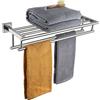 KOKOSIRI B6005BR-L20, Mensola portasciugamani con doppia barra da 51 cm, con montaggio a parete, in acciaio inox SUS 304, nichel spazzolato