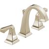 Delta Dryden Polished Nickel Bathroom Faucet 3 Hole, 8 Inch Widespread Bathroom Sink Faucet for Vanity, Metal Push-Pop Drain Assembly, Polished Nickel 3551-PNMPU-DST