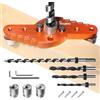 Swozzto Kit di tasselli per supporto per mensole sospese (e punta da 1,27 cm x 30 cm), ago autocentrante (e punta da 1/4, 5/16, 3/8), guida per fori nascosti