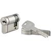 Thirard Mezzo Cilindro europeo, Transit 2 30X10 nichel, antitrapano, antiscasso, 5 chiavi reversibili - THIRARD