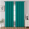CUCRAF Tende oscuranti per finestre, con tasca per asta, isolamento termico, per camera da letto e soggiorno, set di 2 pannelli. 132 x 213 cm, turchese