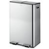 Tower T838023SS Pattumiera a Pedale, Acciaio, Argento
