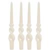 Cereria Di Giorgio Set da 2 Candele da candelabro voluta laccata lavorazione artigianale - Home Decor Collection - Altezza 30 cm - Cereria Di Giorgio - Colore Avorio (Confezione da 2)