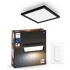 Philips Hue White Ambiance, Pannello Smart Aurelle, luce bianca da calda a fredda, 19W, 30x30cm, nero, Compatibile Bluetooth, Controllo Vocale con Alexa, Google Assistant e Apple Homekit