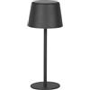 BOLD Umbo Lampada da tavolo a energia solare per esterni e giardino (regolabile tramite touch, USB e energia solare, 3000K bianco caldo, IP44, antracite) - antracite opaco